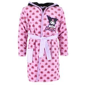 Textiel Trade Girl's Kuromi Hoodie Bath Robe